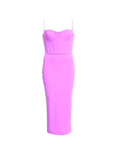 Pre-owned Alex Perry 2022 Lane Corset Midi Dress In Pink