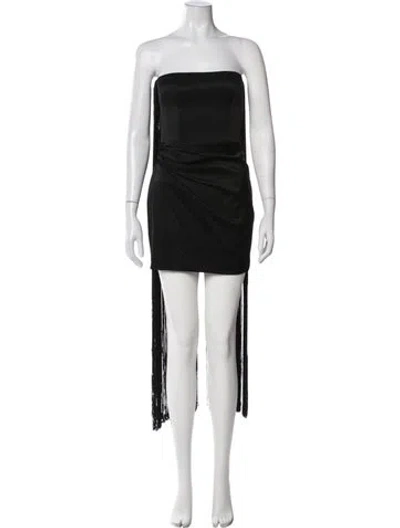 Pre-owned Alex Perry Acetate Mini Dress In Black