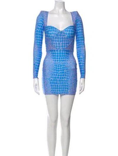 Pre-owned Alex Perry Animal Print Mini Dress In Multi