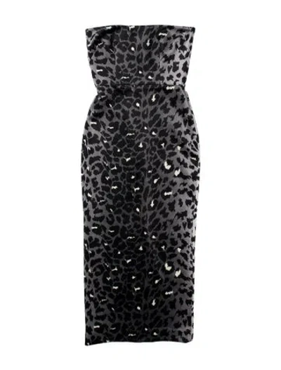 Pre-owned Alex Perry Animal Print Mini Dress In Multicolor