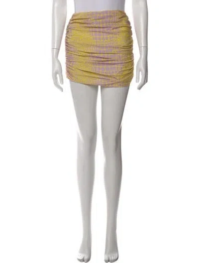 Pre-owned Alex Perry Animal Print Mini Skirt In Purple