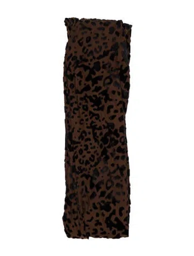 Pre-owned Alex Perry Animal Print Skinny Leg Pants In Brown