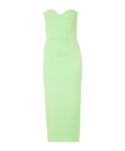Alex Perry Ansley Strapless Midi Dress In Red