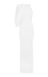 Alex Perry Asymmetric Crepe Gown In White