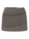 Alex Perry Asymmetric-drape Mini Skirt In Gray