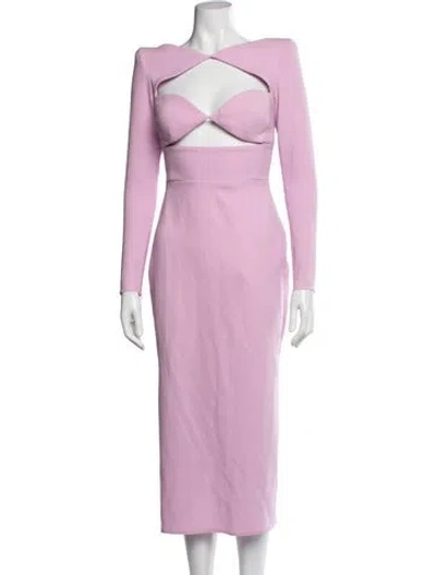 Pre-owned Alex Perry Asymmetrical Midi Length Dress In Purple