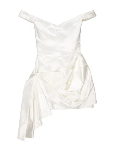 Pre-owned Alex Perry Asymmetrical Mini Dress W/ Tags In White