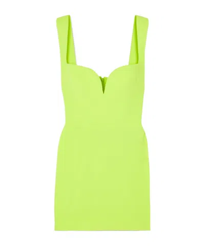 Alex Perry Auden Crepe Mini Dress In Green