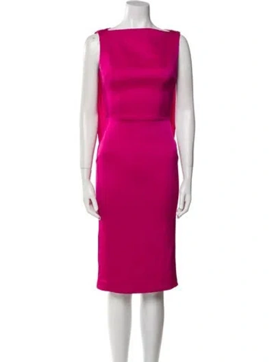 Pre-owned Alex Perry Bateau Neckline Knee-length Dress In Pink