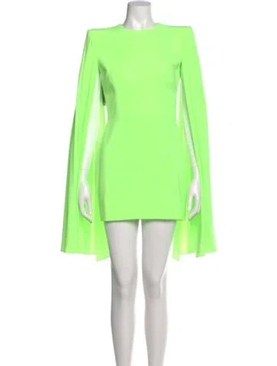 Pre-owned Alex Perry Bateau Neckline Mini Dress In Green