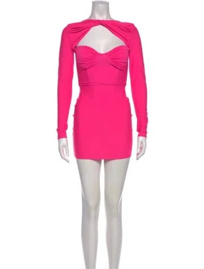 Pre-owned Alex Perry Bateau Neckline Mini Dress In Pink
