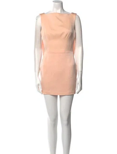 Pre-owned Alex Perry Bateau Neckline Mini Dress W/ Tags In Brown