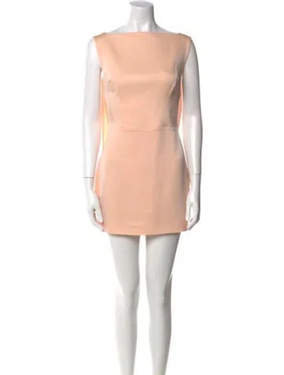 Pre-owned Alex Perry Bateau Neckline Mini Dress W/ Tags In Pink