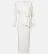 Alex Perry Bow-detail Crêpe Satin Gown In White