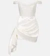 Alex Perry Bridal Cotton And Silk Satin Bustier Dress In White