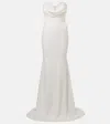 Alex Perry Bridal Crepe Satin Gown In White