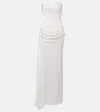 Alex Perry Bridal Draped Strapless Gown In White