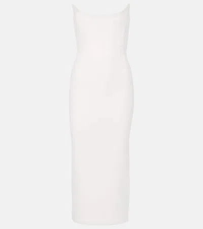 Alex Perry Bridal Strapless Midi Dress In White