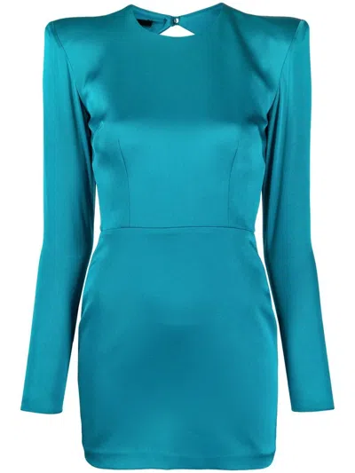 Alex Perry Cade Cut-out Minidress In Blue