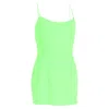 Alex Perry Cayde Mini Sleeveless Dress In Neon Green Polyester In Green