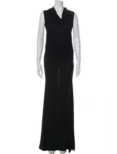 Pre-owned Alex Perry Cowl Neck Long Dress In Green