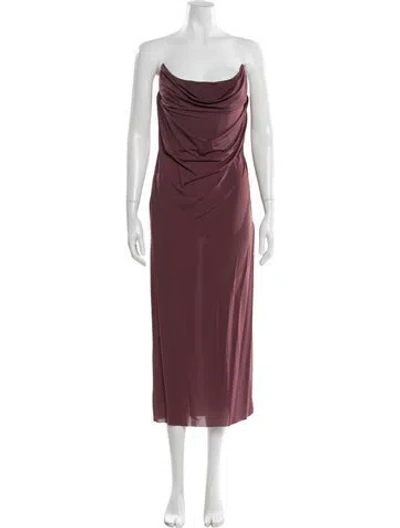 Pre-owned Alex Perry Cowl Neck Long Dress In Red