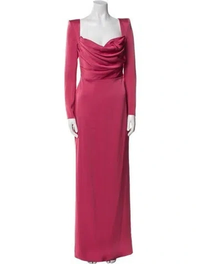 Pre-owned Alex Perry Cowl Neck Long Dress W/ Tags In Pink