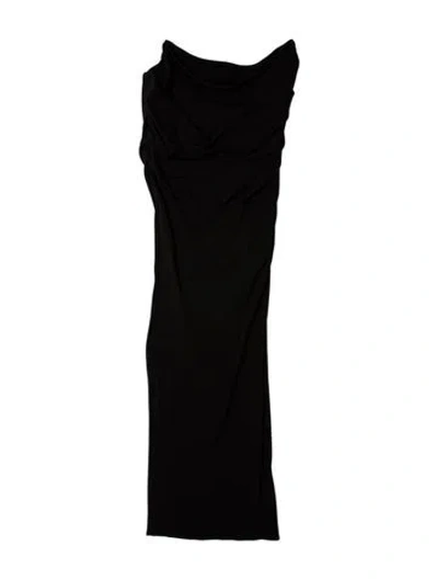 Pre-owned Alex Perry Cowl Neck Midi Length Dress In Black