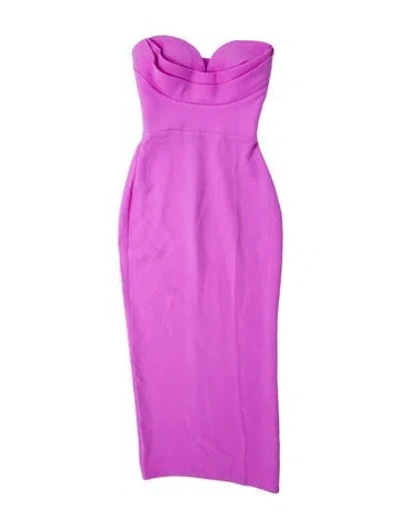 Pre-owned Alex Perry Cowl Neck Midi Length Dress In Purple