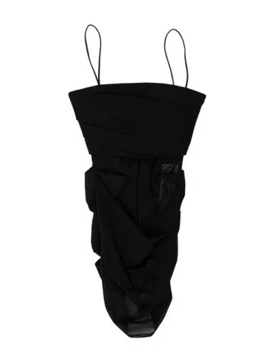 Pre-owned Alex Perry Cowl Neck Mini Dress In Black