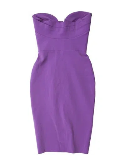 Pre-owned Alex Perry Cowl Neck Mini Dress In Purple