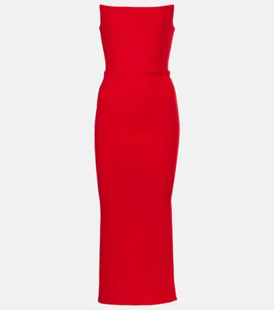 Alex Perry Crêpe Corset Dress In Red