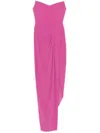 Alex Perry Strapless Corset Asymmetrical Maxi Dress In Pink