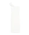 Alex Perry Crepe Corset Midi Dress In White