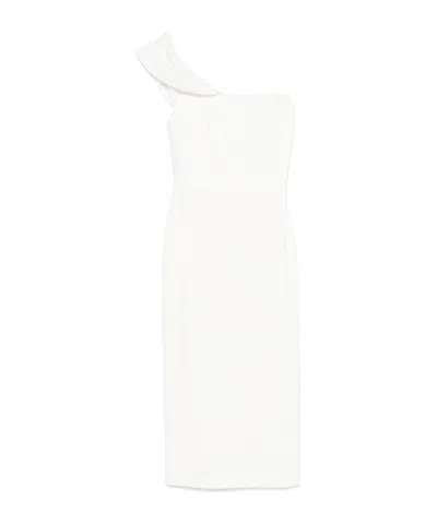 ALEX PERRY CREPE CORSET MID-LENGTH DRESS