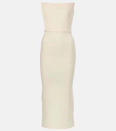 Alex Perry Crêpe Midi Dress In White