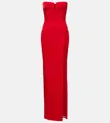 Alex Perry Crêpe Satin Bustier Gown In Animal Print