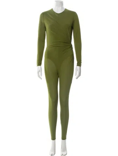 Pre-owned Alex Perry Crew Neck Jumpsuit In Green