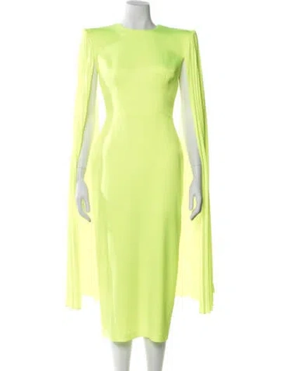 Pre-owned Alex Perry Crew Neck Knee-length Dress In Green