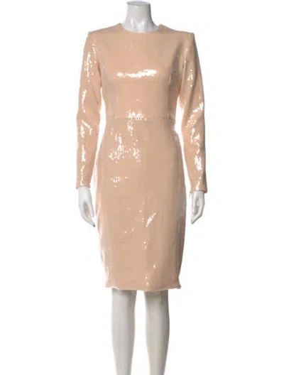 Pre-owned Alex Perry Crew Neck Knee-length Dress In Pink