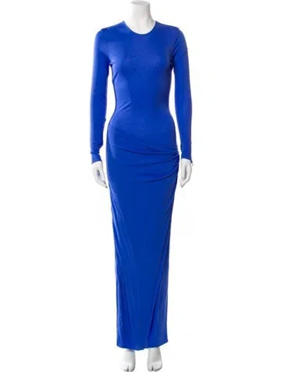 Pre-owned Alex Perry Crew Neck Long Dress In Blue