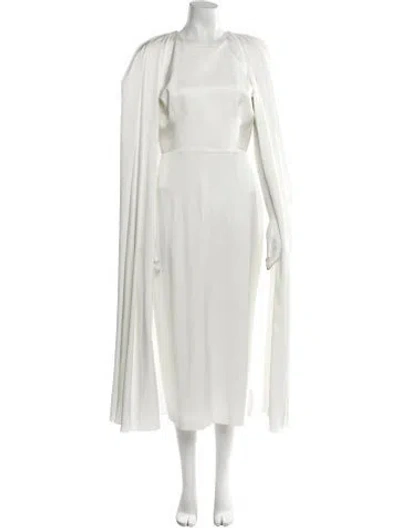 Pre-owned Alex Perry Crew Neck Long Dress In Neutral