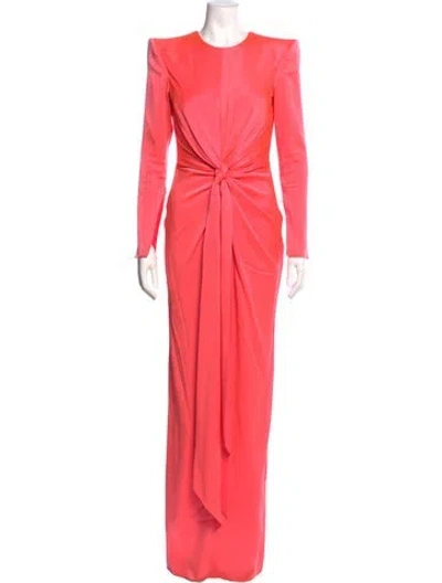 Pre-owned Alex Perry Crew Neck Long Dress In Pink