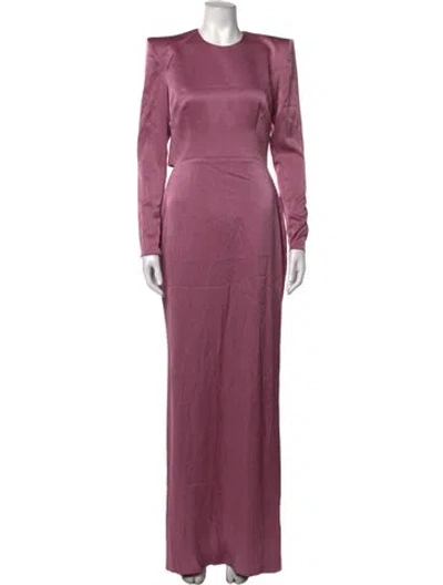 Pre-owned Alex Perry Crew Neck Long Dress In Pink