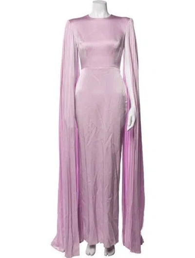 Pre-owned Alex Perry Crew Neck Long Dress In Purple