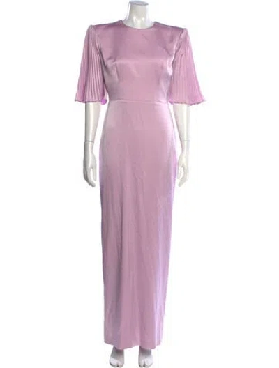 Pre-owned Alex Perry Crew Neck Long Dress In Purple