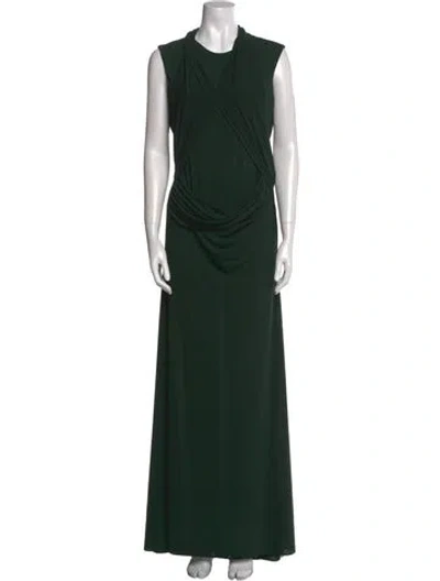Pre-owned Alex Perry Crew Neck Long Dress W/ Tags In Green