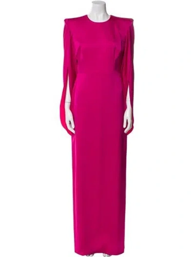 Pre-owned Alex Perry Crew Neck Long Dress W/ Tags In Pink