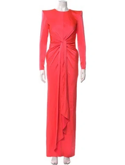 Pre-owned Alex Perry Crew Neck Long Dress W/ Tags In Pink