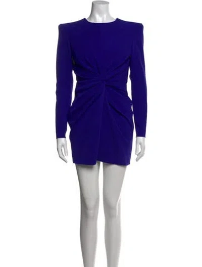 Pre-owned Alex Perry Crew Neck Mini Dress In Blue